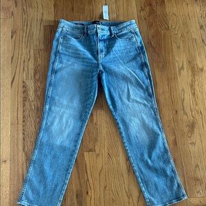White House Black Market Light Blue Rhinestone Shimmer Denim Jeans